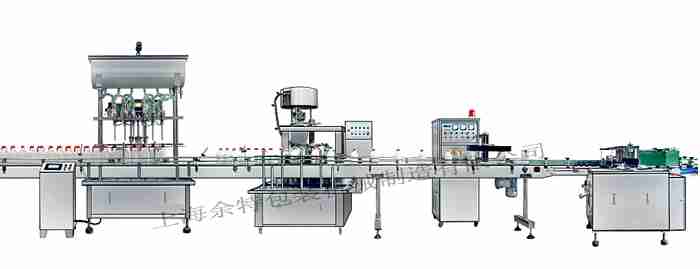 GZF-6L直列式装机、自动锁盖机、铝箔封口、糨糊贴标灌装线